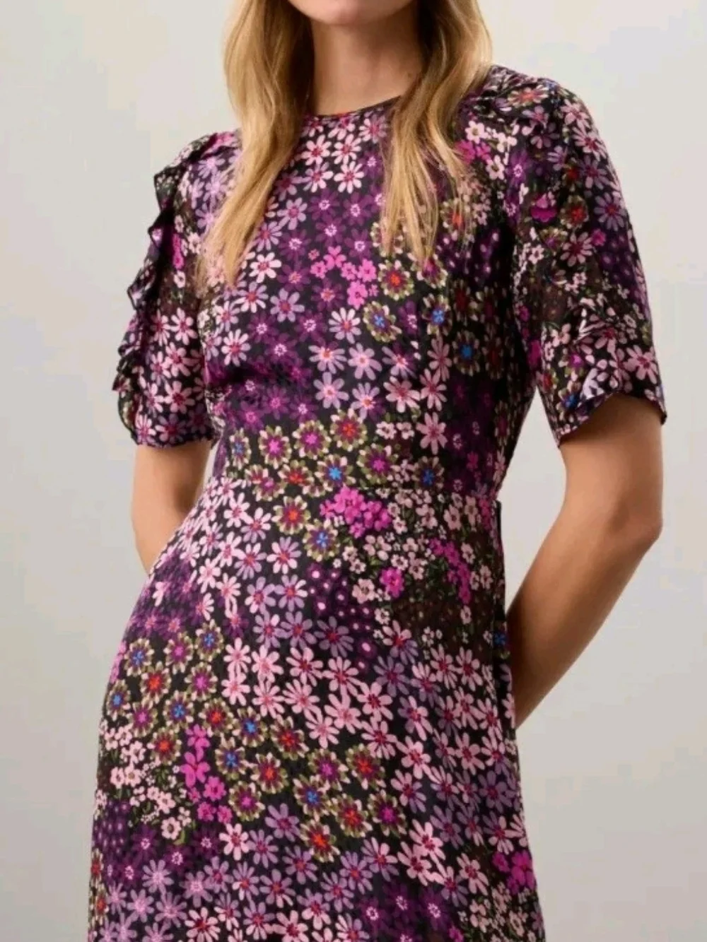 $428 MSRP, Kate Spade New York Pacific Petals Smocked Dress